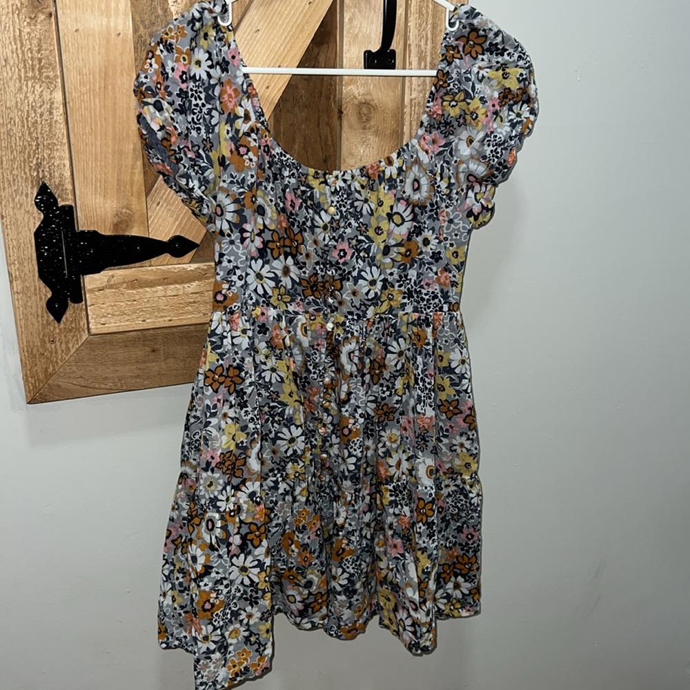 Floral Open-Back Cotton Dress - Picture 5 of 8